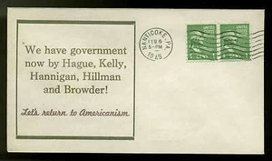 WWII PATRIOTIC -GOV'T BY HAGUE, KELLY, HANNIGAN . . . 2/6/45 LINTO SHERMAN #9963 - Picture 1 of 2