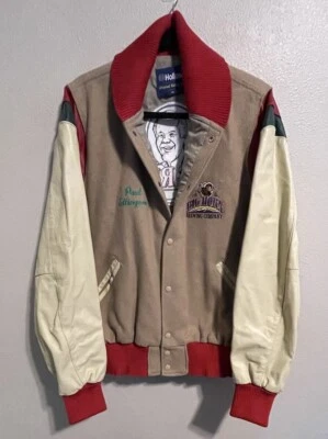 Vintage Holloway BIG RED ALE Wool/Leather Letterman Jacket USA MADE   J1397 - Image 1 of 4