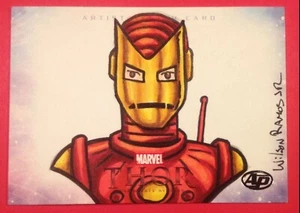 2011 Upper Deck Thor Movie Ironman Artist Proof Sketch Card 1/1 by Wilson Ramos - Picture 1 of 3