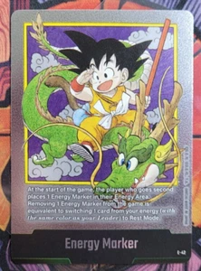 Son Goku E-42 Marcador de Energía Plateado Dragon Ball Manga Booster Card Mundo de Fusión - Imagen 1 de 4