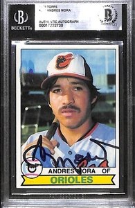 ANDRES MORA SIGNED AUTO'D 1979 TOPPS CARD #287 BAS COA BALTIMORE ORIOLES MEX - Picture 1 of 4