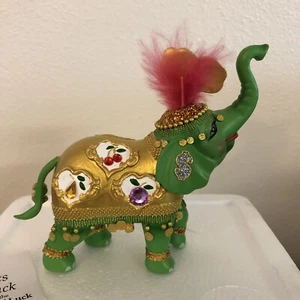 Hamilton Collection Elephants Of Good Fortune Lotto Lucky (Jackpot Bar) - Picture 1 of 12