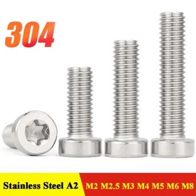 GOO BETTTER Torx Low Thin Head Six Lobe Cap Screws A2 Stainless Steel Bolts M2 M2.5 M3 - M8