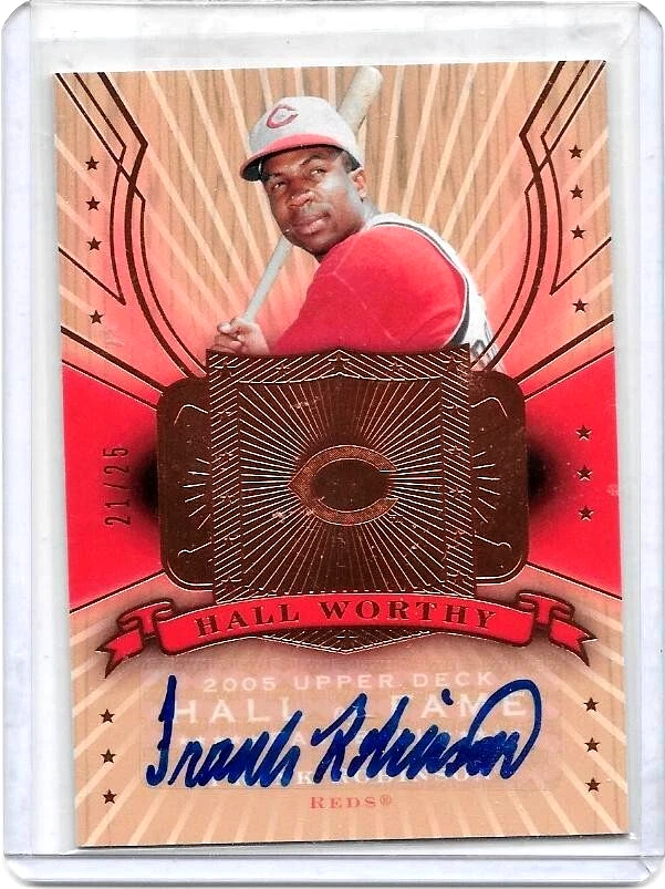 FRANK ROBINSON 2005 UD SALÓN DE LA FAMA DIGNO AUTÓGRAFO CERTIFICADO #21/25 HOF Foto 1 de 1