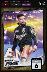 TOPPS WWE SLAM DIGITAL CARD 2025 FREE PACK FRIDAY GOLD JUNE 6 ETHAN PAGE - Picture 1 of 1