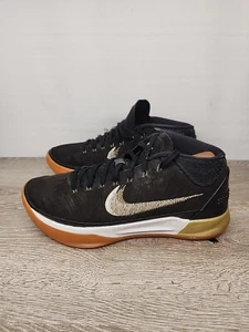 NIKE KOBE AD black/metallic gold 2017 basketball sneakers men’s size US 8 - Picture 1 of 6
