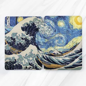 Van Gogh Kanagawa Great Wave Art Case For iPad 10.2 Air 4 5 Pro 9.7 11 12.9 Mini - Picture 1 of 3