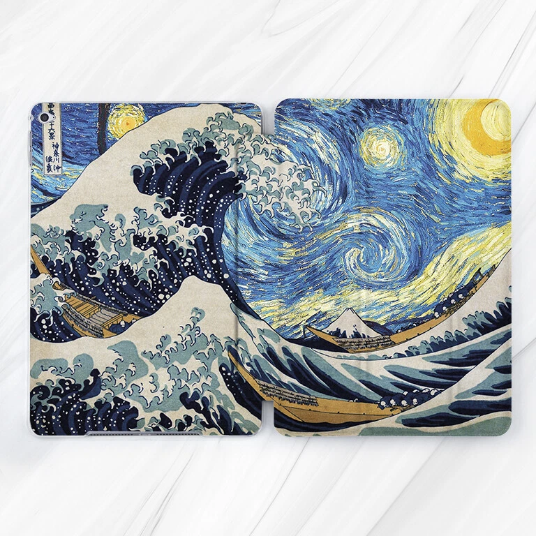 Funda artística Van Gogh Kanagawa Great Wave para iPad 10.2 Air 4 5 Pro 9.7 11 12.9 Mini Foto 1 de 3