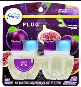 Febreze Plug FIG & PLUM Limited Ed. Scented Oil Refill 2 ct - BUY MORE & SAVE - Picture 1 of 1