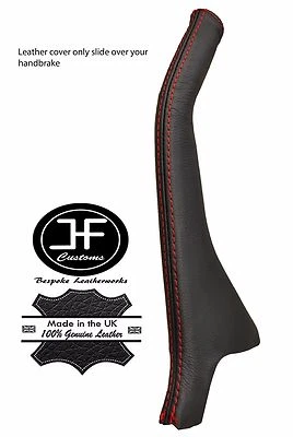 RED STITCHING LEATHER HANDBRAKE BOOT FITS MITSUBISHI MAGNA DIAMANTE 1999-2003 - Image 1 of 3