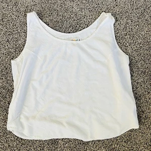 Camiseta sin mangas Jams World blanca lisa cuadrada rayón hecha en Hawaii talla M - Imagen 1 de 5
