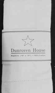 Dunroven Napkins Lot of 4 New Sealed White - Picture 1 of 2