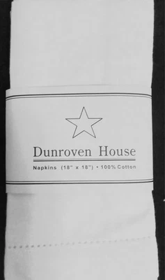 Dunroven Napkins Lot of 4 New Sealed White - Image 1 of 2