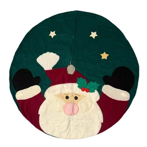 Santa Face Christmas Tree Skirt 47" Santa’s Best Vintage Retro Traditional - Picture 1 of 5