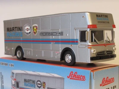 SCHUCO, 1:64 scale, MERCEDES-BENZ O317 Renntransporter Race Transporter Truck - Image 1 of 4
