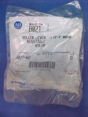 ALLEN BRADLEY LIMIT SWITCH ROLLER LEVER adjustable 1.19"-3" radius 802T-W2 SL: - Image 1 of 4