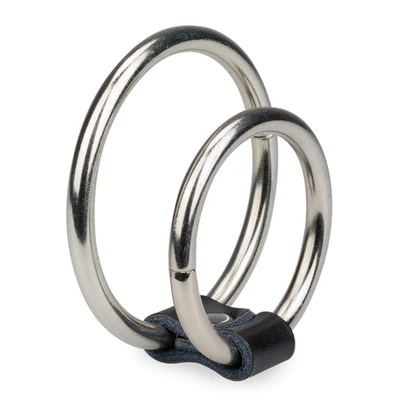 LOVE AND VIBES Double anneau cockring métal - anneau pénis - anneau pénien pour durcir l'érecti