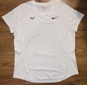 Nike Court Rafa Nadal Dri-FIT ADV White Tennis Shirt DD8540-100 Mens XL - Picture 1 of 4