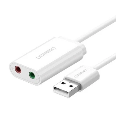 UGREEN US205 Externe USB-Soundkarte 15 cm (Weiß) - Bild 1 von 4