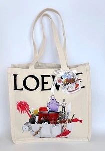 LOEWE Crafted World Shanghai Exhibition Novelty Gift Tote Bag I WHITE - Picture 1 of 11
