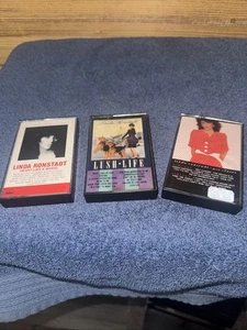 LINDA RONSTADT 3 Cassette Lush Life-Get Closer & Heart Like A Wheel - Imagen 1 de 10