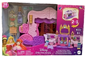 Mattel Disney Princesa Carriage To Castle Juego Transformador con Aurora NUEVO + - Imagen 1 de 5