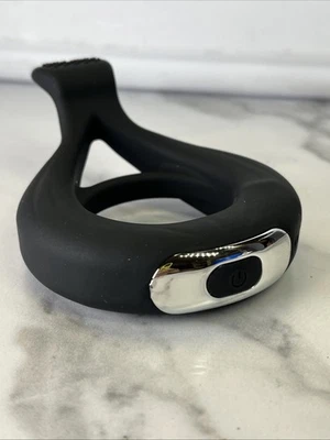 Anéis penianos vibratórios ajustáveis anel peniano silicone recarregável para homens brinquedo sexual - Imagem 1 de 4