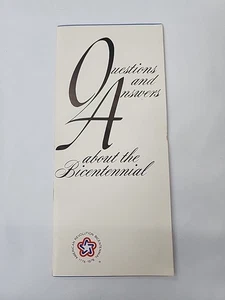 Vintage 1976 Questions And Answers About The Bicentennial Brochure - Picture 1 of 8