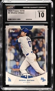 2024 Topps Shohei Ohtani #2 LA Dodgers Graded Slab CGC Gem Mint 10 - Picture 1 of 2