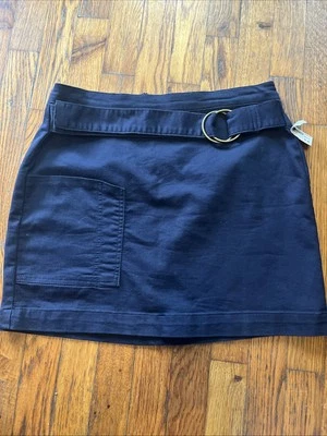 GB Size Small Navy Stretch Belted Mini Skirt - Image 1 of 2