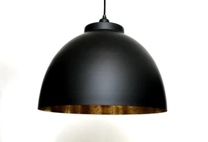 Lámpara De Techo Colgante Negra-Dorada De Metal E27 Luz - Imagen 1 de 8