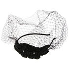 Exquisite Black Fascinator Hat for Women's Funeral Attire