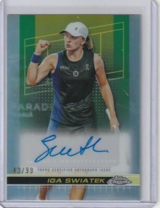 2024 TOPPS CHROME TENNIS SIGNATURE REFRACTOR VARIATION AUTO - IGA SWIATEK 43/99 - Picture 1 of 1