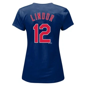 Camiseta para mujer Plus Cleveland Indians Lindor 12 talla 1X nueva - Imagen 1 de 2