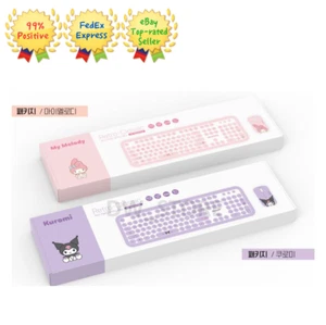 [SANRIO] My Melody, Kuromi Wireless Keyboard Mouse Set / Retro Typing Keyboard - Picture 1 of 6