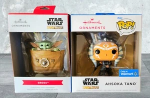 Star Wars AHSOKA TANO MANDALORIAN Funko POP! & GROGU Hallmark Ornament  2023 - Picture 1 of 1