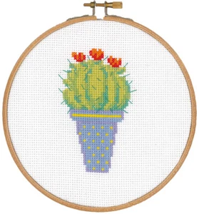 Vervaco Counted Cross Stitch Kit Cactus II 5.8" dia - Picture 1 of 2