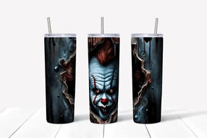 Bicchiere isolato skinny acciaio inox 20 oz - ispirato a Pennywise - Foto 1 di 1
