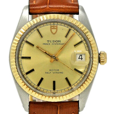 Tudor Prince Oysterdate 9071/3 34mm Steel & Gold Automatic Leather 2YEARWTY#43-1 - Image 1 of 4