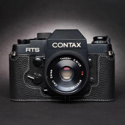 Funda de cuero genuino para media cámara hecha a mano para Contax RTS RTS II RTS2 Foto 1 de 4