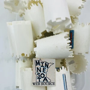 12 Vtg Construx White Large Cylinders by Fisher Price - Replacement Parts - Picture 1 of 6