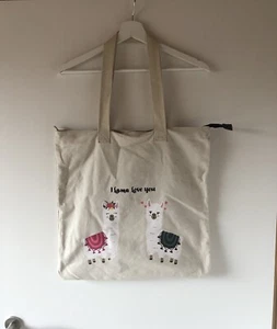 Schultertasche beige 44x44 cm C&A Lama Shopper - Bild 1 von 9