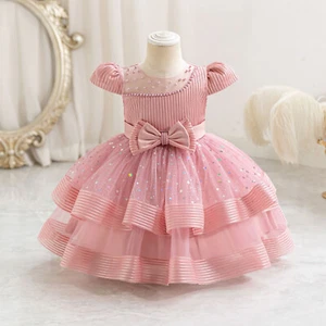 Baby Girls Princess Pageant Sequins 2 Layers Tutu Dress Flower Wedding Birthday - Picture 1 of 44