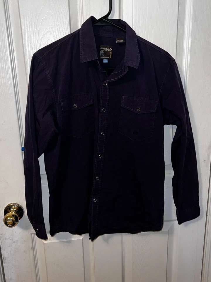 Camisa Roper Western Botón NIÑOS XL (16-18) - Perla Broches-Sólida Manga Larga-BONITA Foto 1 de 4