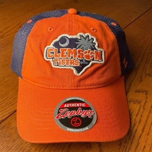 Sombrero de camionero naranja Clemson Tigers NCAA Zephyr Baloncesto - nuevo con etiquetas - Imagen 1 de 3