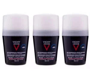PACK 3x VICHY HOMME ANTITRANSPIRANT 48h DEODORANT ROLL-ON 50ml. - Bild 1 von 3