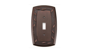 allen + roth 1-Gang Toggle Wall Plate, Dark Oil-Rubbed Bronze 364469