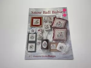 Jeanette Crews Designs Snow Ball Babies Counted Cross Stitch Pattern Booklet 9P - Picture 1 of 3
