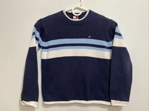 Tommy Hilfiger Boys Sweatshirt Size 6 Long Sleeve Kids Crew Neck Pullover Cotton - Picture 1 of 9