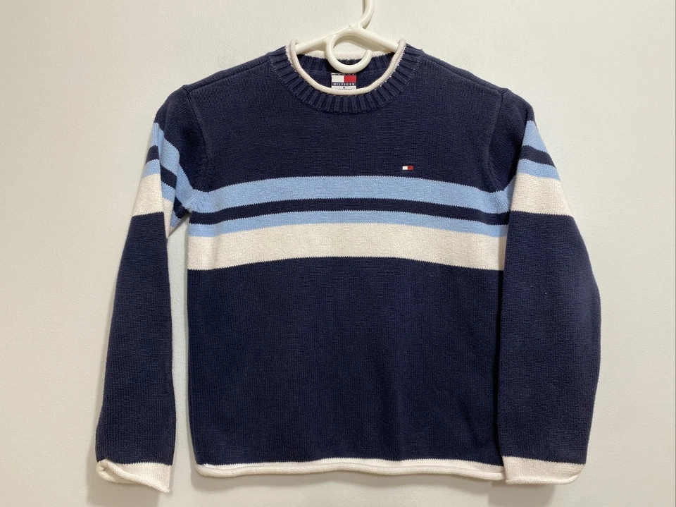 Tommy Hilfiger Niños Sudadera Talla 6 Manga Larga Niños Cuello Redondo Pullover Algodón Foto 1 de 4